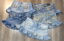 5402 - Upcycle Miss me and True Religion Mini Deni..