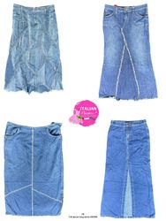 Y2k denim long skirts