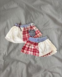 Upcycled Denim Patch Mini Skirt