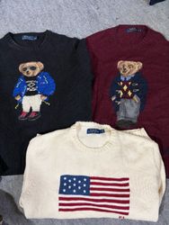Ralph Lauren bear and flag sweater