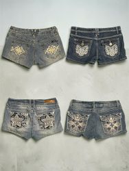 Upcycled Y2k style Mini/Micro Shorts