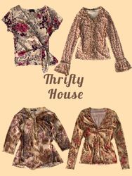 Floral Fantasy Mode Y2K Tops(TH/381)