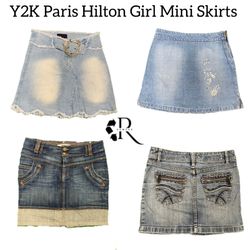 Y2K Paris Hilton Girl Denim Mini Skirts RW-1871