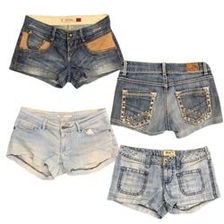 Y2K Edgy Girl Denim Micro Mini Shorts RW-1900