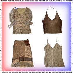 Boho Vintage Set - tops, dresses, skirts (SS-2356)