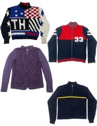 Vintage Varsity Zip-Ups x Knitted Jackets: TT-235