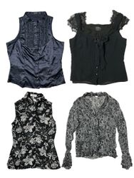 Y2K Noir Romanticism: Vintage Tops: TT-237