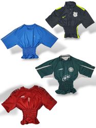 UPCYCLED SHIRRED WAIST SPORTS JERSEY