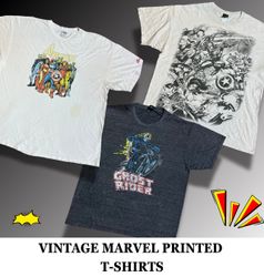 Vintage Marvel Printed T-Shirts