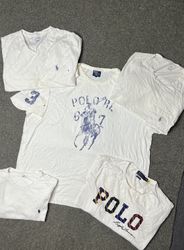Ralph Lauren White Round Neck T-Shirts