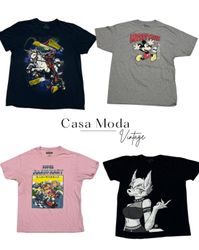 300426-2 Vintage printed T-shirts 10 pcs