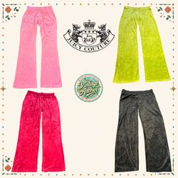Y2K Authentic Juicy Couture Velour Track Pants – R..