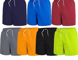 Branded swim shorts