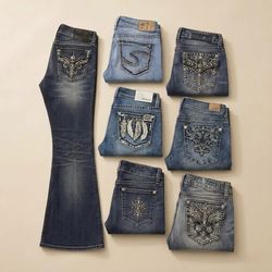Y2k embroided bootcut/flare jeans