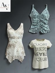 Retro Fairycore & Y2K Tops
