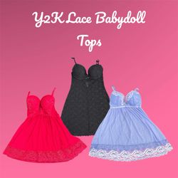 Y2K Lace Babydoll Tops - (03/05)