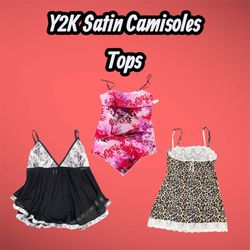 Y2K Satin Camisoles Tops - (03/05)
