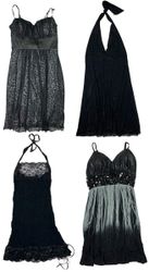 Pretty Black! Y2k Dresses: TT-244