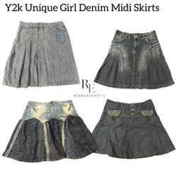 Y2K Edgy Girl Denim Mini Skirts RE-3076