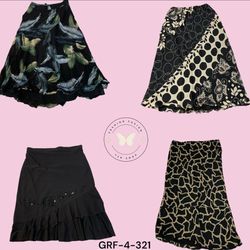 Women’s Poly Printed Maxi  Skirt – Trendy Casual S..