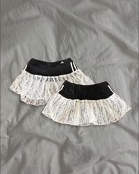 Upcycled Adidas Lace Mini Skirt