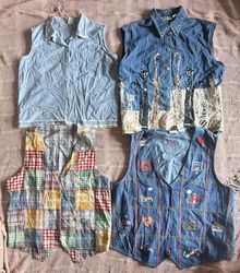 Denim vintage waistcoats 15 piece
