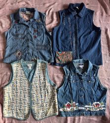 Denim vintage waistcoat 12 piece