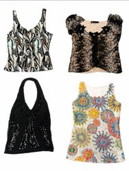 Y2K Women’s Tops Bundle – Cami, Halter & Printed M..