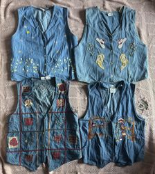 Denim vintage waistcoat 11 pieces
