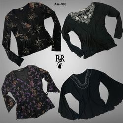 Y2K Black Gothic Full Sleeve Tops (AA-788)