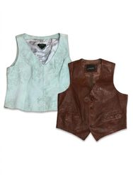 (FV-1363) Y2L Leather & Suede Waistcoat