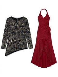 (FV-1365) Vintage Y2K Partywear Dress Bundle | Gli..