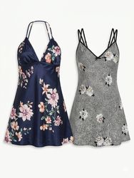 (FV-1364) Vintage Floral Y2K Mini Dress Bundle | S..