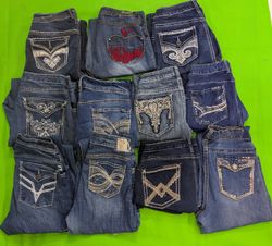 Y2K HEAVY EMBROIDERY JEANS (FF8)