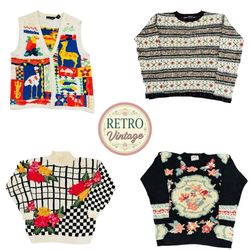 Retro Aesthetic Knitwear – Unique Vintage Finds |E..