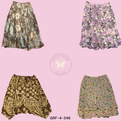 Y2K Inspired Printed Mini Skirt – Soft Poly Fabric..