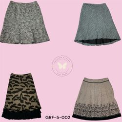 Vintage Y2K Wool Maxi Skirt – Elegant Longline Win..
