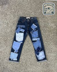 Upcycled Patchwork Pocket Denim