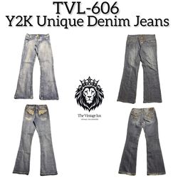 Y2K Unique Denim Jeans (TVL-606)