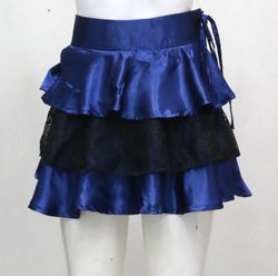 CR1561 Upcycled Satin Ruffle Mini Skirt
