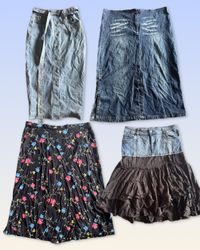 Denim Mixi Skirt 12 pieces