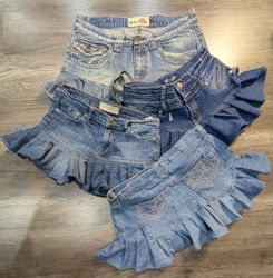 5425 - Upcycled Mini Denim Skirts