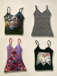 Y2k Style Printed Cami Tops
