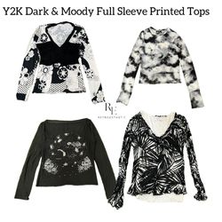 Y2K Dark & Moody Full Sleeve Tops RE-3081