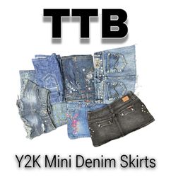 Y2K Mini Denim Skirts      (TTB-65)