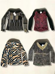 Y2k Trendy Mesh  Long Sleeve Tops