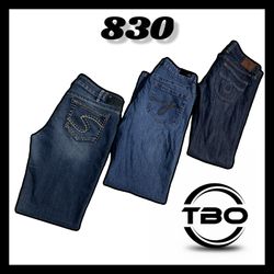 Y2k Embroided Jeans (Brands) lucky brand , Siliver..