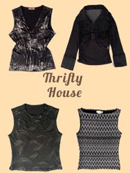 Blackout Babe Y2K Tops(TH/386)