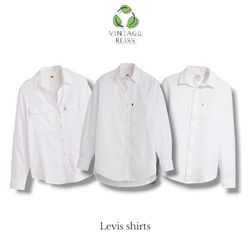 Levi's White Men's Shirts HL-M