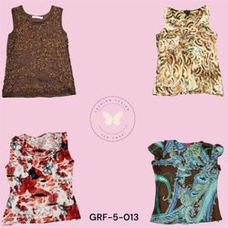 Luxe Retro Y2K Mash Print Blouse Top (GRF-5-013)